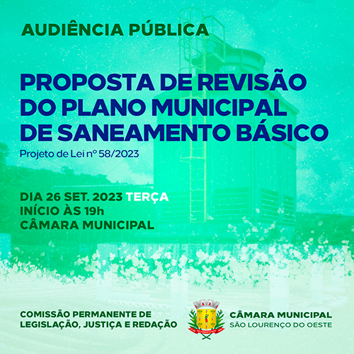 Audiencia Plano Municipal de Saneamento Basico