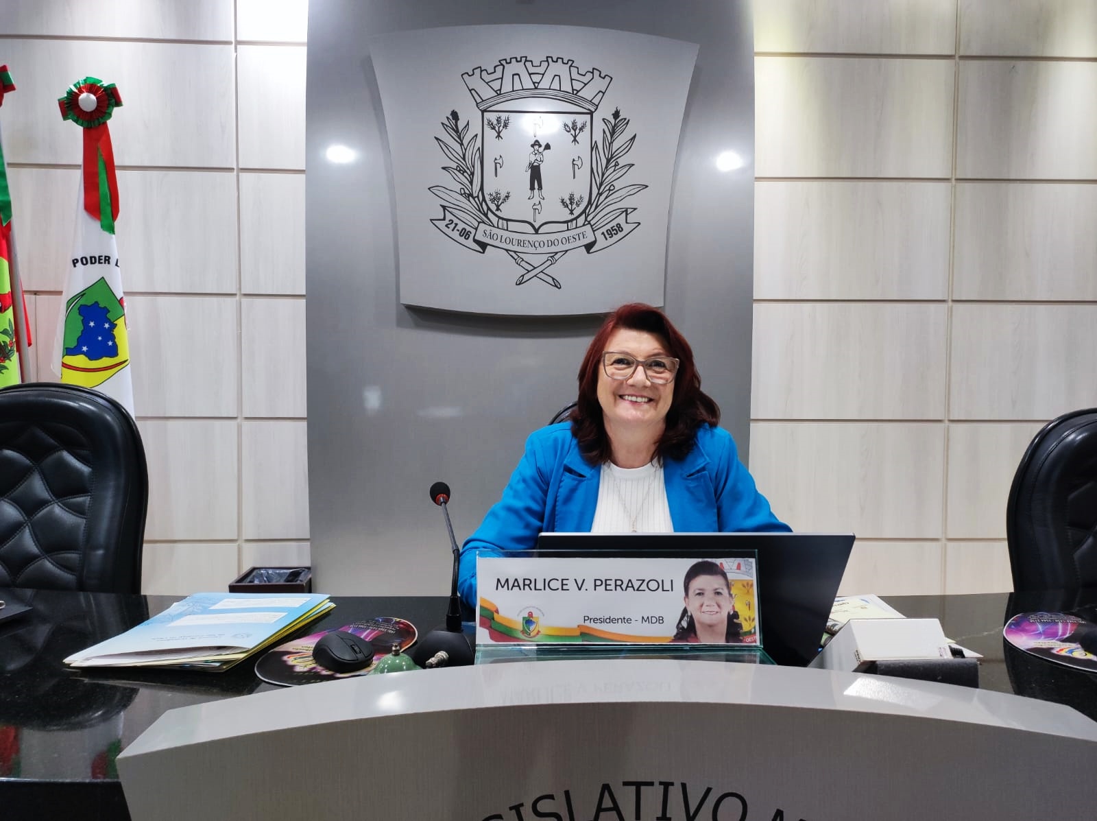 Marlice Perazoli assume a presidência da Câmara Municipal de São Lourenço do Oeste