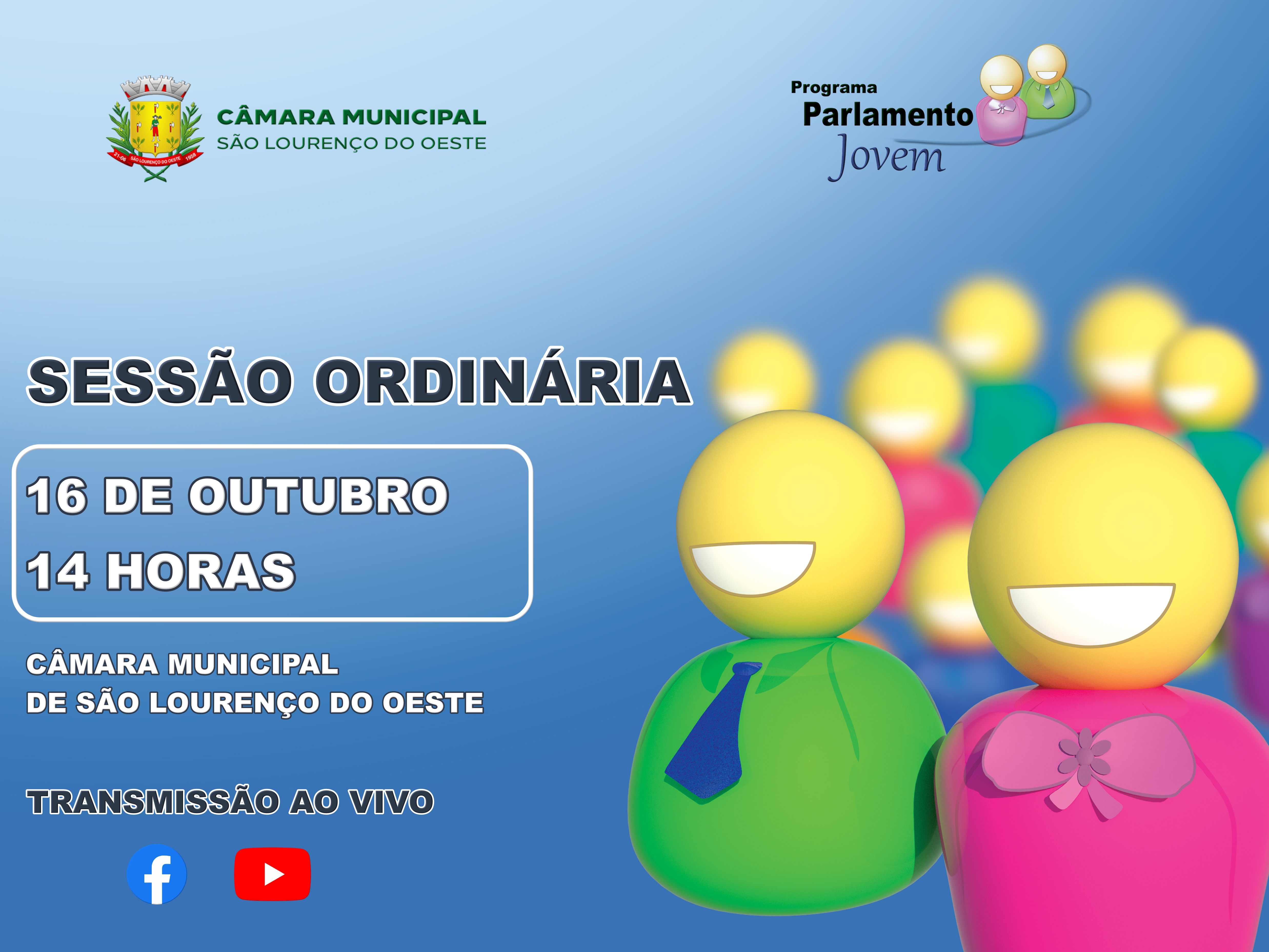 Parlamento Jovem terá sessão ordinária na próxima semana