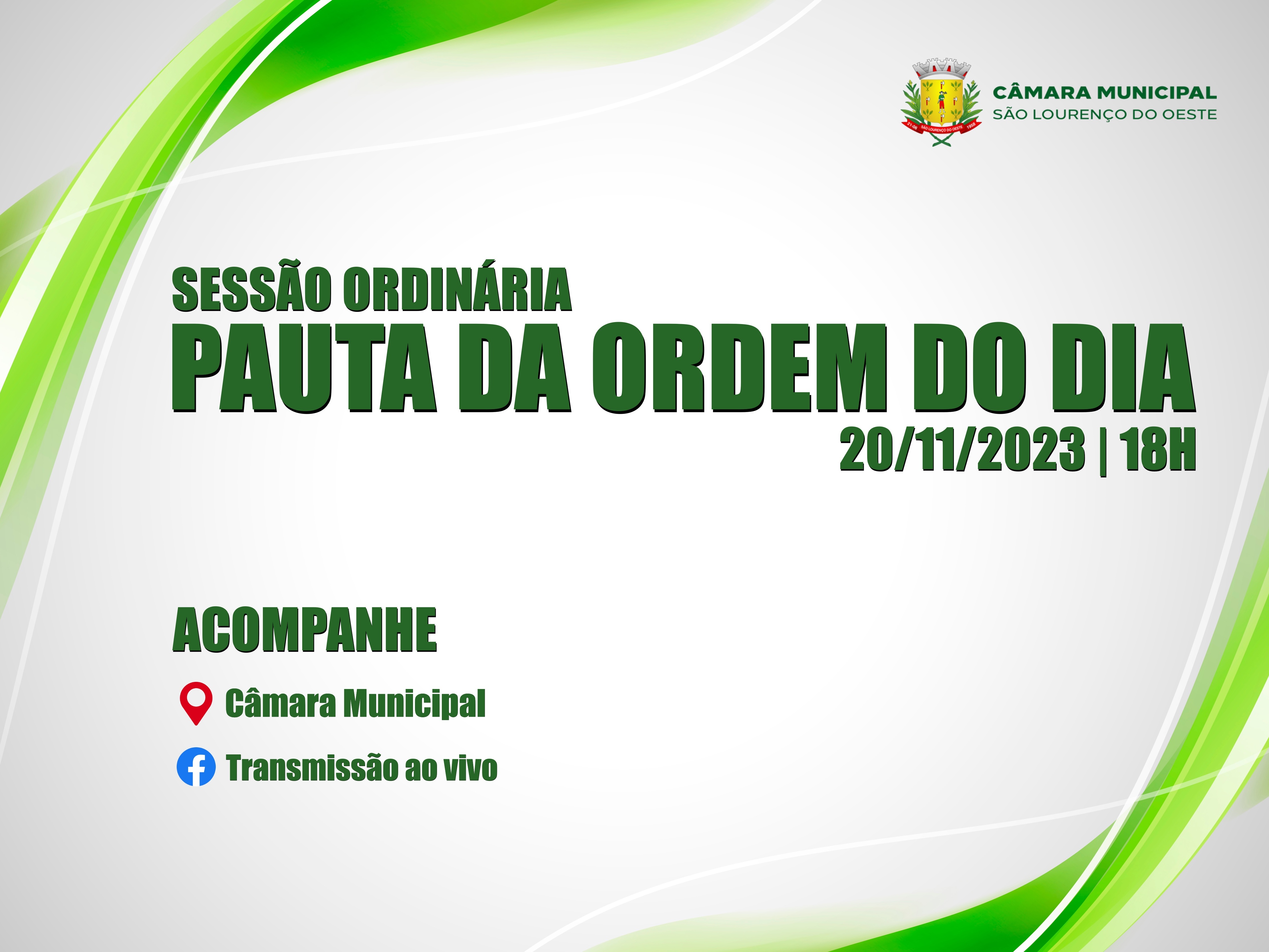 Saiba o que será analisado pelos vereadores na próxima segunda-feira 