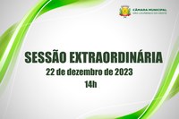 Sessão extraordinária acontece nesta sexta-feira na Câmara Municipal 